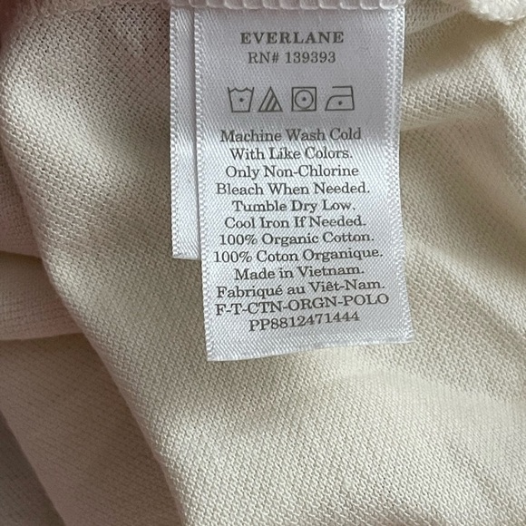 Everlane cream ivory polo organic cotton short sleeve tee - Picture 4 of 6